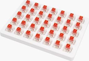 Klaviatūros dangtelis Sharkoon Kailh Box Red switch set 35 pcs, skaidri/raudona