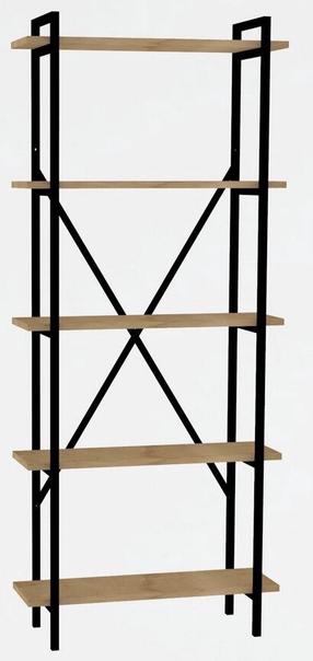 Pastatoma lentyna Kalune Design Kinder 495SSE1223, ąžuolo/juoda, 72 cm x 25 cm x 170 cm