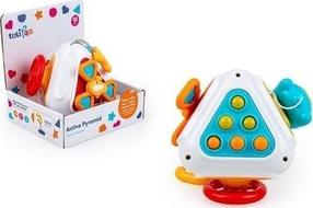 Interaktyvi piramidė, 16 cm, įvairių spalvų