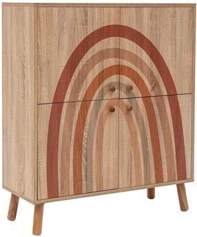 Spintelė Kalune Design Multi Purpose Iris, įvairių spalvų/sonoma ąžuolo, 36 cm x 95 cm x 111 cm