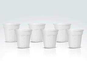 Puodelių rinkinys Bialetti 10415655, 0.03 l, porcelianas, Balta