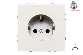 Kištukinis lizdas Liregus Modern IKL16-204-01.M/CH, su įžeminimu, šampano