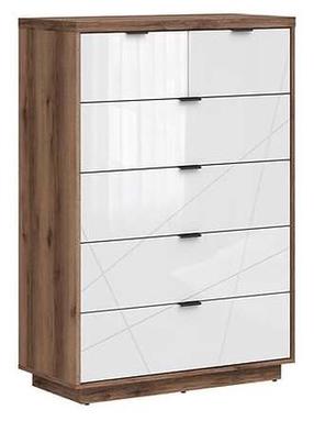 Komoda Forn, ąžuolo/balta, 42.5 cm x 90 cm x 103.5 cm