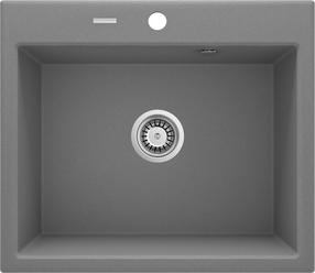 Virtuvinė plautuvė Deante Andante, granitas, 60 cm x 52 cm x 19.7 cm, pilka