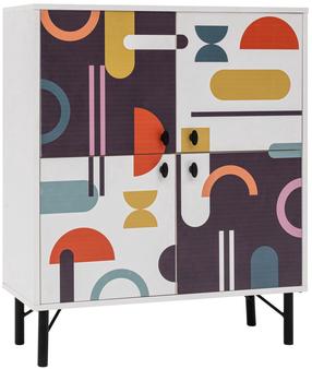 Spintelė Kalune Design Multi Purpose Sia, ruda/balta/geltona, 36 cm x 95 cm x 111 cm