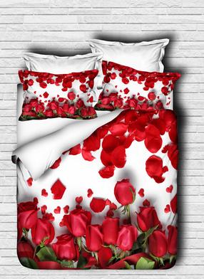 Patalynės užvalkalų komplektas Mijolnir 178PRL2023, baltas/raudonas/žalias, 200 x 220 cm