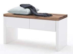 Prieškambario suoliukas MC Akcent Romina, ąžuolo/balta, 91 cm x 38 cm x 48 cm