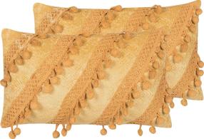 Dekoratyvinė pagalvėlė Shumee Ayroor, geltona, 50 cm x 30 cm, 2 vnt.