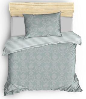 Patalynės užvalkalų komplektas Mijolnir Pure 143EPJ1512, baltas/žalias, 160 x 220 cm