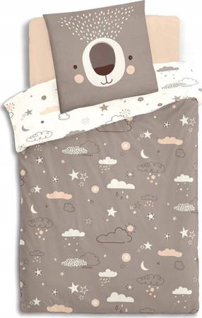 Patalynės užvalkalų komplektas Atmosphera Bear, rudas/baltas, 140 x 200 cm