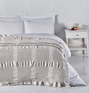 Lovatiesė Mijolnir Waffle 194DCH1116, šviesiai ruda, 230 cm x 250 cm