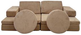 Sofa-lova Atelier Del Sofa Puzzle, ruda, 70 x 140 cm x 46 cm