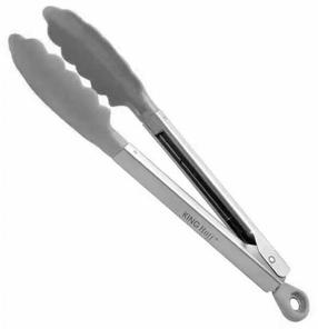 Virtuvinės žnyplės KingHoff KH-1741, 23 cm, sidabro/pilka