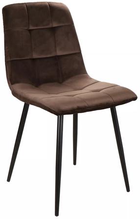 Valgomojo kėdė Mila Velvet, juoda/ruda, 41 cm x 45 cm x 86 cm