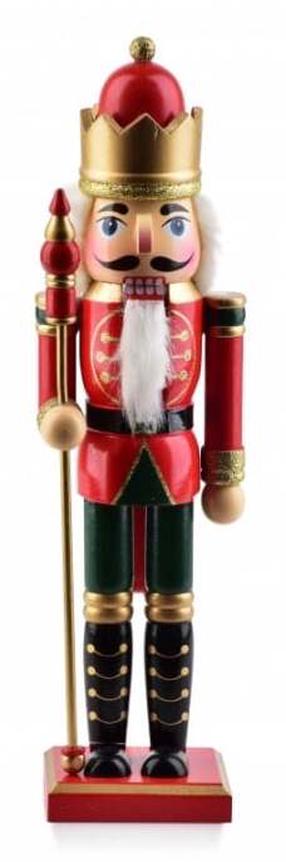 Dekoracija Mondex Santa Lila Nutcracker HTO5114-SW, 38 cm, juoda/raudona