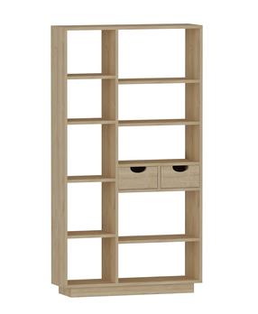 Pastatoma lentyna Kalune Design Luma 550ARN1613, balta/šviesiai ruda, 25 cm x 80.4 cm x 188.6 cm