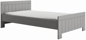 Lova viengulė Pinio Calmo, 120 x 200 cm, pilka, be čiužinio, su grotelėmis