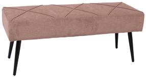 Prieškambario suoliukas Home4you Kelsi, rožinis, 100 cm x 36 cm x 43 cm