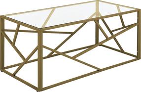 Kavos staliukas Shumee Orland, aukso, 50 cm x 100 cm x 45 cm