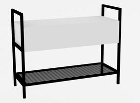 Batų spintelė Kalune Design Narden 495SSE1803, balta, 34 cm x 90 cm x 70 cm