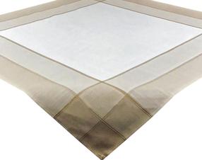 Staltiesė kvadratinė OAB-03, balta/smėlio, 85 x 85 cm