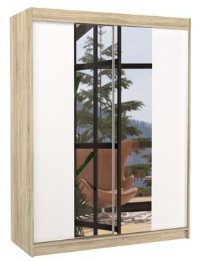 Spinta ADRK Fever 150, balta/rusva, 58 cm x 150 cm x 200 cm, su veidrodžiu