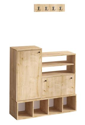 Batų spintelė Kalune Design Wess, ruda, 35 cm x 100 cm x 120 cm