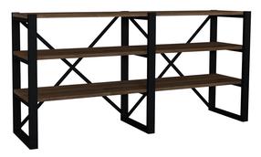 Pastatoma lentyna Kalune Design Milas 835PUQ3662, juoda/riešuto, 32.1 cm x 133.2 cm x 65 cm