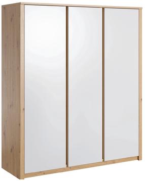 Spinta Gala Meble Malta S3D, ąžuolo/balta, 53 cm x 166 cm x 196 cm