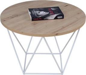 Kavos staliukas ADRK Liam, ąžuolo, 55 cm x 55 cm x 37 cm