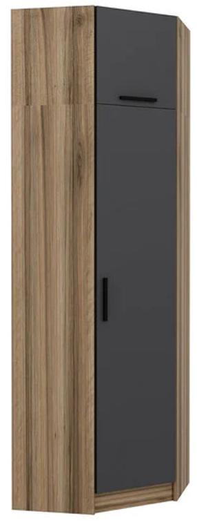 Spinta Kalune Design Kale 2303, antracito/ąžuolo, 52 cm x 74 cm x 235 cm