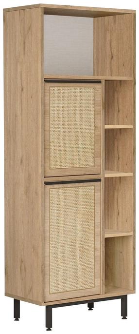 Vonios kambario spintelė Kalune Design ON10C-SU, ąžuolo/riešuto, 35.5 cm x 45.1 cm x 160 cm