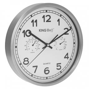Sieninis kvarcinis laikrodis King Hoff Wall Clock KNFF3081, balta, 30 cm x 30 cm, 30 cm