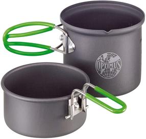 Puodų komplektas Optimus 8020708, nerūdijantysis plienas, 0.6 l, pilka, 2 vnt.