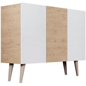 Komoda Kocot Kids Toronto, ąžuolo/balta, 120 cm x 39.5 cm x 95.5 cm