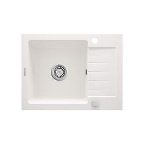 Virtuvinė plautuvė Deante Zorba ZQZ_A11A, granitas, 58 cm x 44 cm x 15 cm, alabaster matte