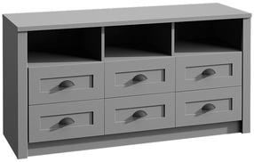 Komoda Gala Meble Prowansja K6S, pilka, 43 cm x 130 cm x 68 cm