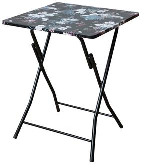 Stovyklavimo stalas Patio Flower, juodas, 60 cm x 60 cm x 75 cm