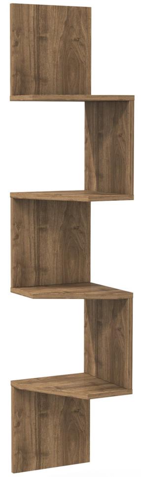 Sieninė lentyna Kalune Design Desaldo 788DEC4014, riešuto, 29.6 cm x 29.6 cm x 155.2 cm