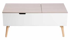 Kavos staliukas Homla Anzabi, baltas, 50.5 cm x 105 cm x 43.5 cm