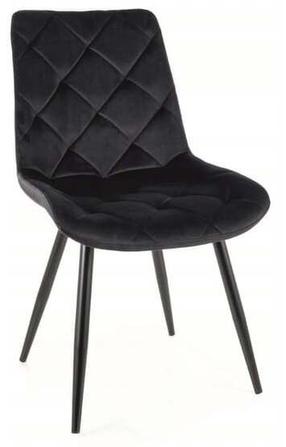 Valgomojo kėdė Ralph Velvet, juoda, 63 cm x 51 cm x 88 cm