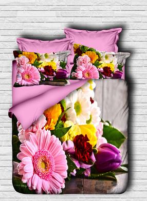 Patalynės užvalkalų komplektas Mijolnir 178PRL2042, baltas/geltonas/rožinis, 200 x 220 cm