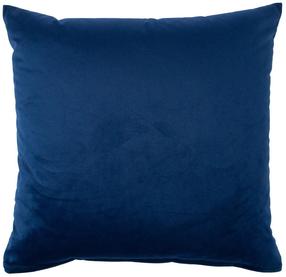 Dekoratyvinė pagalvėlė Home4you Velvet 2, tamsiai mėlyna, 45 cm x 45 cm