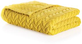  Vonios rankšluostis Sorema Chevron, geltonas, 140 cm x 70 cm