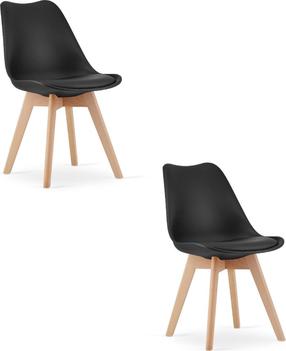 Kėdžių rinkinys Leobert Mark, juoda/rusva, 45 cm x 49 cm x 82 cm, 2 vnt.