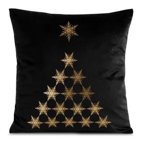 Kalėdinis dekoratyvinės pagalvėlės užvalkalas PSWA-243, juoda, 45 cm x 45 cm