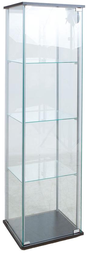 Spintelė - vitrina Home4you Aiko 76477, skaidri, 42 cm x 36 cm x 161 cm