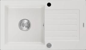 Virtuvinė plautuvė Mexen Pablo, granitas, 75.2 cm x 43.6 cm x 15.1 cm, balta