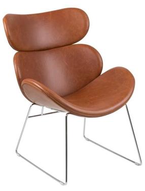 Krėslas Cazar Brandy 11, rudas/chromo, 78.5 cm x 69 cm x 90.5 cm