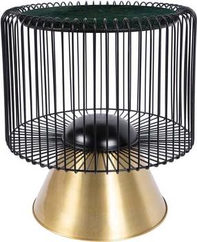 Kavos staliukas Kayoom Malibu 125, aukso/juodas/žalias, 51 cm x 51 cm x 56.5 cm